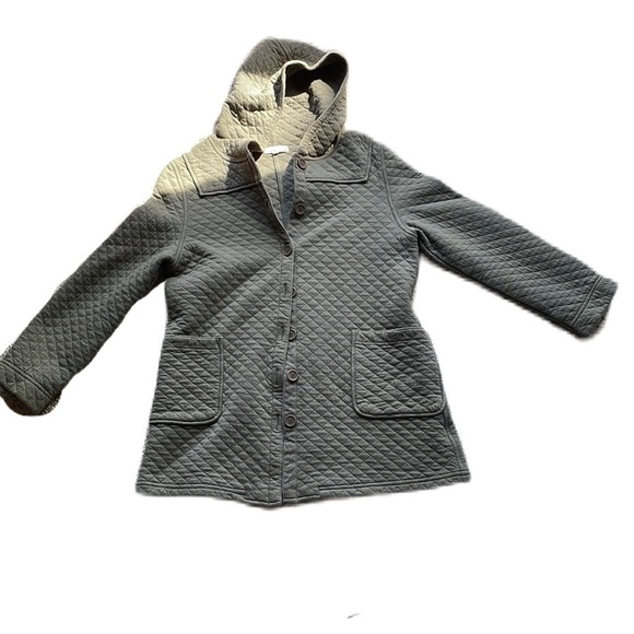 Northern truck army green quilted hooded jacket M - Picture 1 of 8